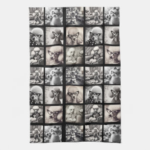 Spaß 9 Foto-Collage-Bilder Geschirrtuch