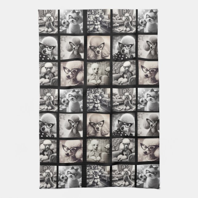 Spaß 9 Foto-Collage-Bilder Geschirrtuch (Vertikal)