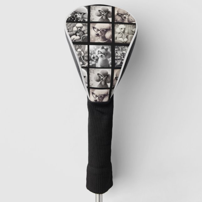 Spaß 9 Foto-Collage-Bilder Golf Headcover (Vorderseite)