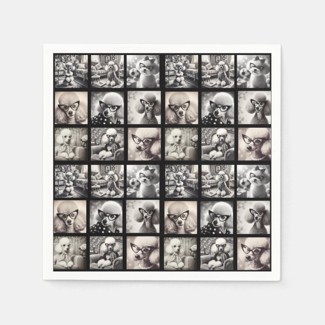 Spaß 9 Foto-Collage-Bilder Serviette (Vorderseite)