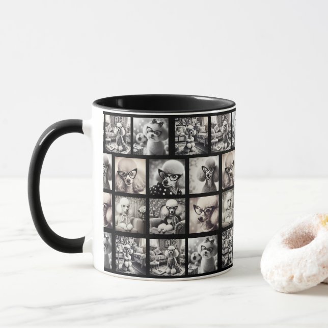 Spaß 9 Foto-Collage-Bilder Tasse (Mit Donut)