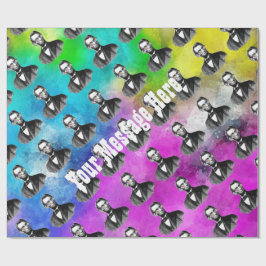 Spaß Abraham Lincoln in den Schatten Geschenkpapier