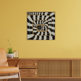 Spaß Abstrakt gestreifte Schlange Erddünn braun ne Poster