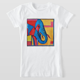 Spaß Abstrakt Künstlerisch Kleiner Elefant T-Shirt