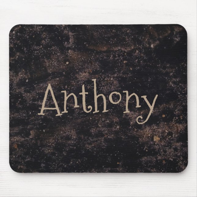 Spaß Abstrakt Schwarz und Braun Mousepad (Vorne)