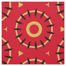 Spaß Abstrakte Kreise Cotton Twill Yardage in Red Stoff