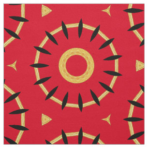 Spaß Abstrakte Kreise Cotton Twill Yardage in Red Stoff