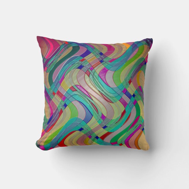 Spaß Abstraktes Kunstdesign Kissen (Vorderseite)