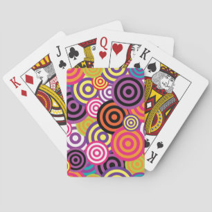 Spaß Abstraktes psychedelisches Zirkelmuster Spielkarten