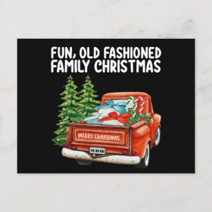 Spaß Alt modischer Weihnachtsbaum Postkarte