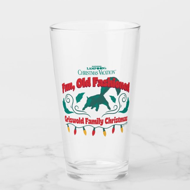 Spaß, altmodische Griswold Familie Weihnachten Glas (Vorderseite)