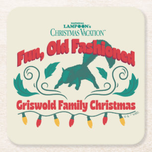 Spaß, altmodische Griswold Familie Weihnachten Rechteckiger Pappuntersetzer