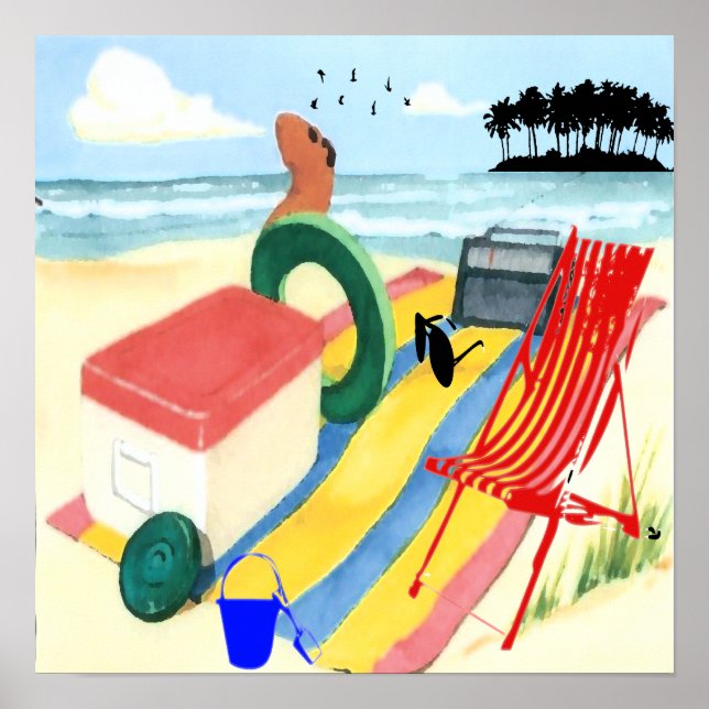 Spaß am Beach Poster (Vorne)