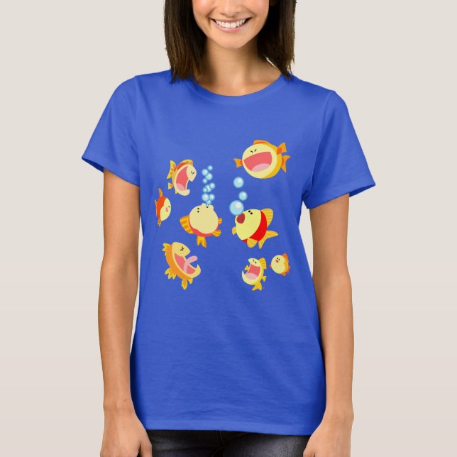 Spaß am Cartoon der Fische T - Shirt (Vorderseite)