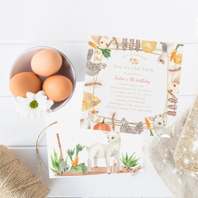 Spaß am Geburtstag des Bauernhofs - Zoo Einladung (Von Creator hochgeladen)