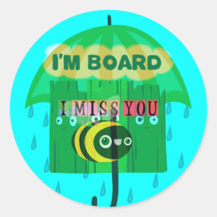 Spaß am Regentag: Eine Bienenperspektive. "Ich bin Runder Aufkleber