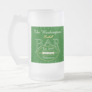 Spaß American Football Bar Trinkbehälter Beer Mattglas Bierglas