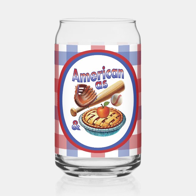 Spaß amerikanisch als Baseball & Apple Pie Dosenglas (Vorderseite)