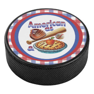 Spaß amerikanisch als Baseball & Apple Pie Eishockey Puck