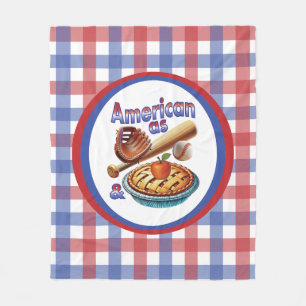 Spaß amerikanisch als Baseball & Apple Pie Fleecedecke