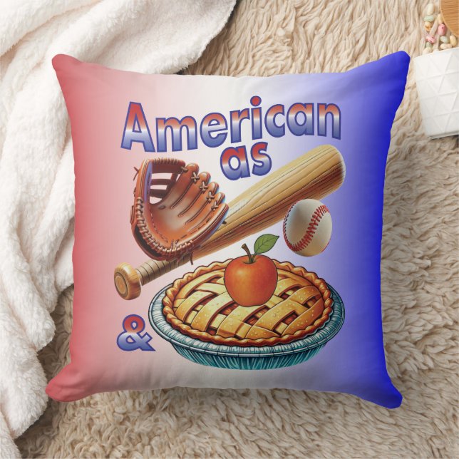 Spaß amerikanisch als Baseball & Apple Pie Kissen (Decke)