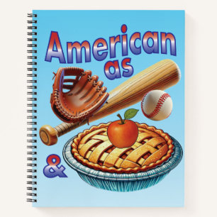 Spaß amerikanisch als Baseball & Apple Pie Notizbuch
