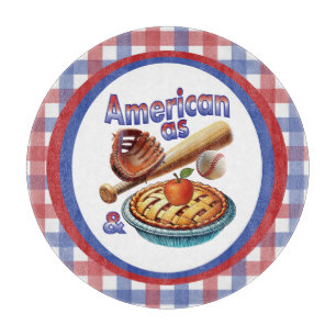 Spaß amerikanisch als Baseball & Apple Pie Schneidebrett