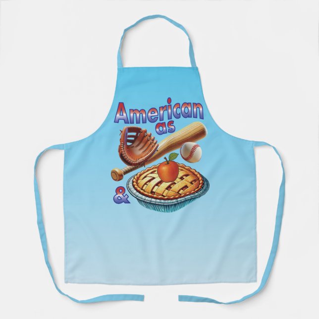 Spaß amerikanisch als Baseball & Apple Pie Schürze (Vorderseite)