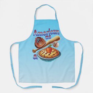 Spaß Amerikanisch wie Baseball & Apfelkuchen Schürze