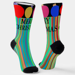 Spaß an stürmischen geometrischen Streifen Ornamen Socken