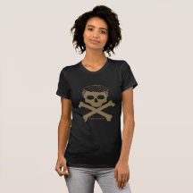 Spaß, Anti-Trumpf Damen-t-Schwarzes mit Goldlogo