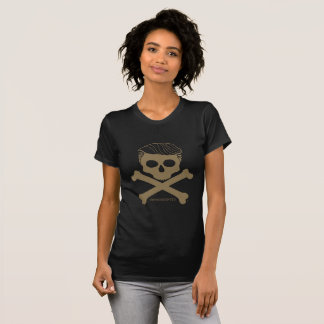 Spaß, Anti-Trumpf Damen-t-Schwarzes mit Goldlogo T-Shirt
