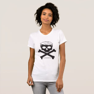 Spaß, Anti-Trumpf Damen-t-Weiß mit schwarzem Log T-Shirt