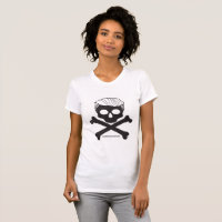 Spaß, Anti-Trumpf Damen-t-Weiß mit schwarzem Logo