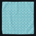 Spaß Aquamarin Gingham mit Paw Prints Halstuch<br><div class="desc">Kaufen Sie es für sich oder verwöhnen Sie Ihr Haustier mit diesem niedlichen und lustigen aquamarinen Gingham mit Pfoten gemustert bandana!</div>