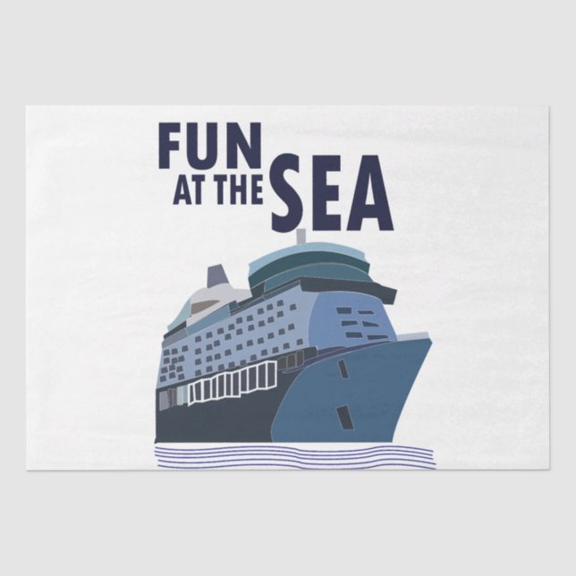 Spaß auf dem Kreuzfahrtschiff Seidenpapier (Vorderseite)