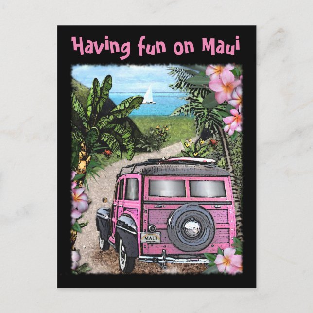 Spaß auf Maui Postkarte (Vorderseite)