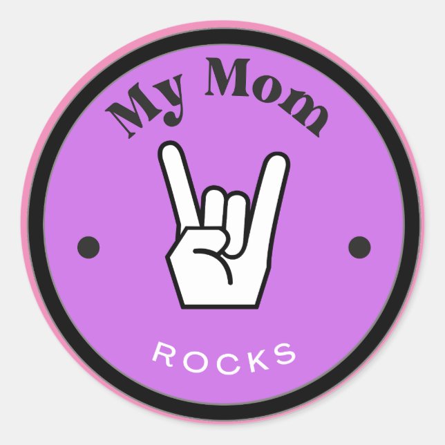 Spaß! Aufkleber - Meine Mama ROCKS! (Vorderseite)