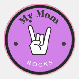 Spaß! Aufkleber - Meine Mama ROCKS!
