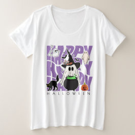 Spaß aufwecken | Happy Halloween Magic & Mischief Große Größe T-Shirt