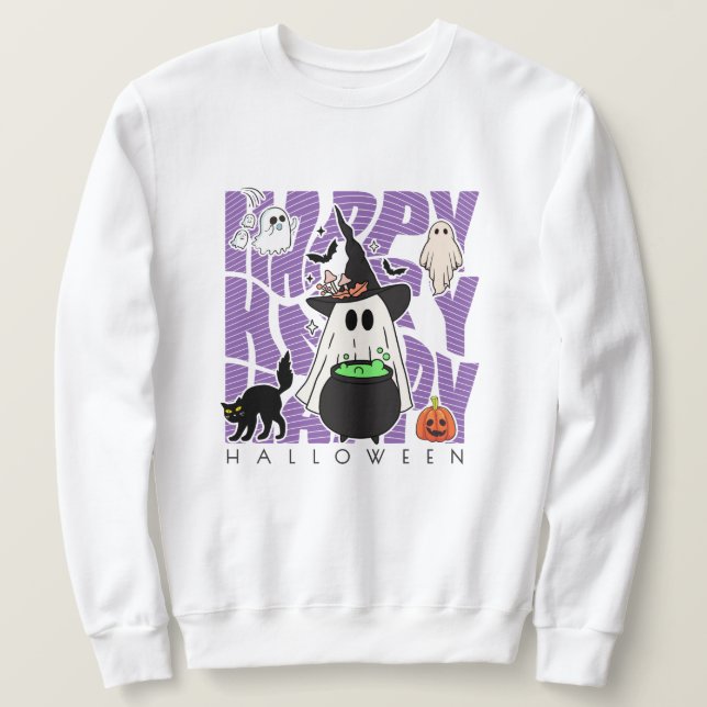 Spaß aufwecken | Happy Halloween Magic & Mischief Sweatshirt (Design vorne)