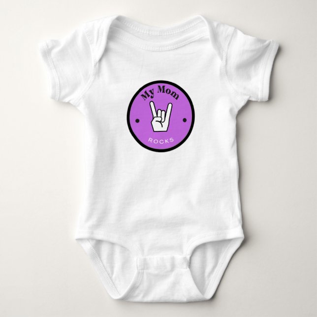 Spaß! Baby Bodysuit - Meine Mama ROCKS! Strampler (Vorderseite)