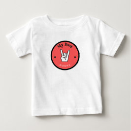 Spaß! Baby Fine Jersey T - Shirt - Mein Vater ROCK
