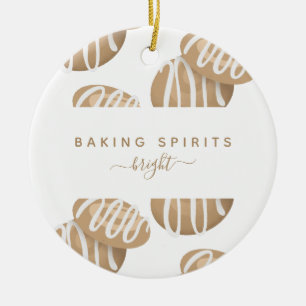 Spaß Baking Spirituosen Bright Christmas Cookies Keramik Ornament