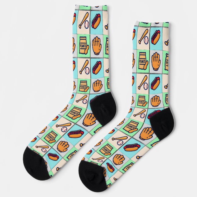 Spaß-Baseball  Socken (Linkes Detail)