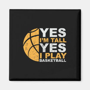 Spaß Basketball Ja ich bin groß Basketball Spieler Magnet