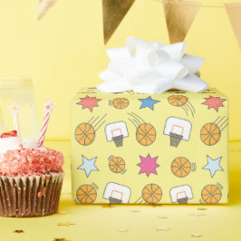 Spaß Basketballmuster Geschenkpapier