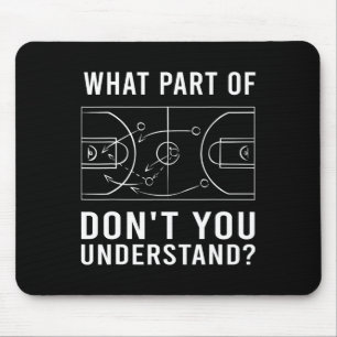 Spaß Basketballtrainer für Männer Frauen Schaubild Mousepad