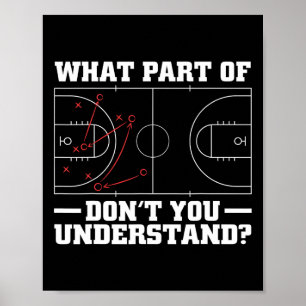 Spaß Basketballtrainer für Männer Frauen Schaubild Poster