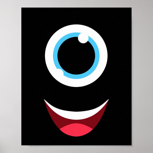 Spaß Beängstigend Monster Eyeball sieht leicht Hal Poster (Vorne)